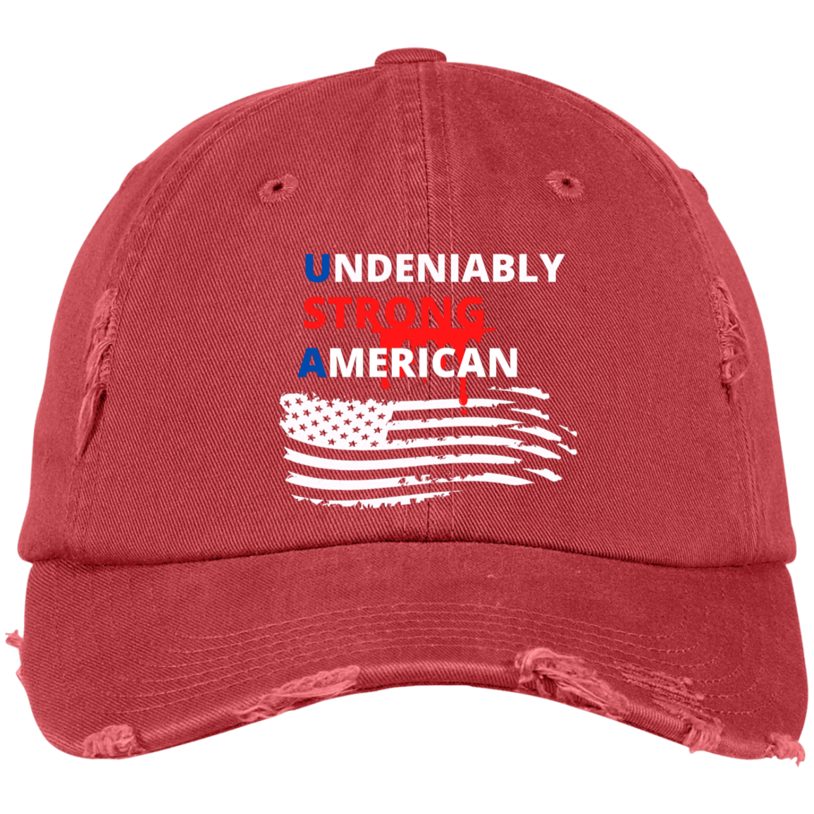 Undeniably Strong American Distressed Cap