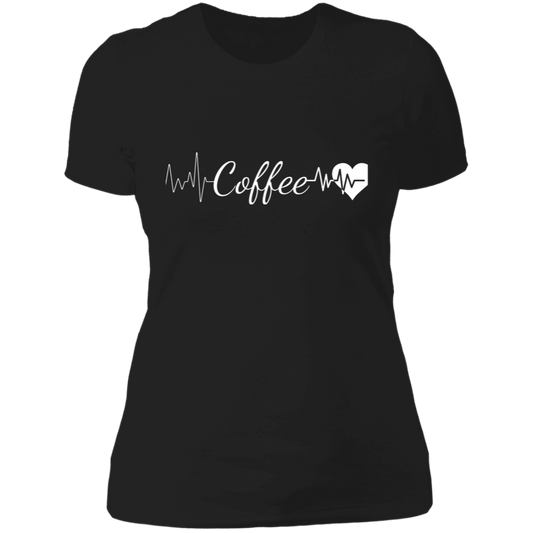 COFFEE Wht Ladies' Boyfriend T-Shirt