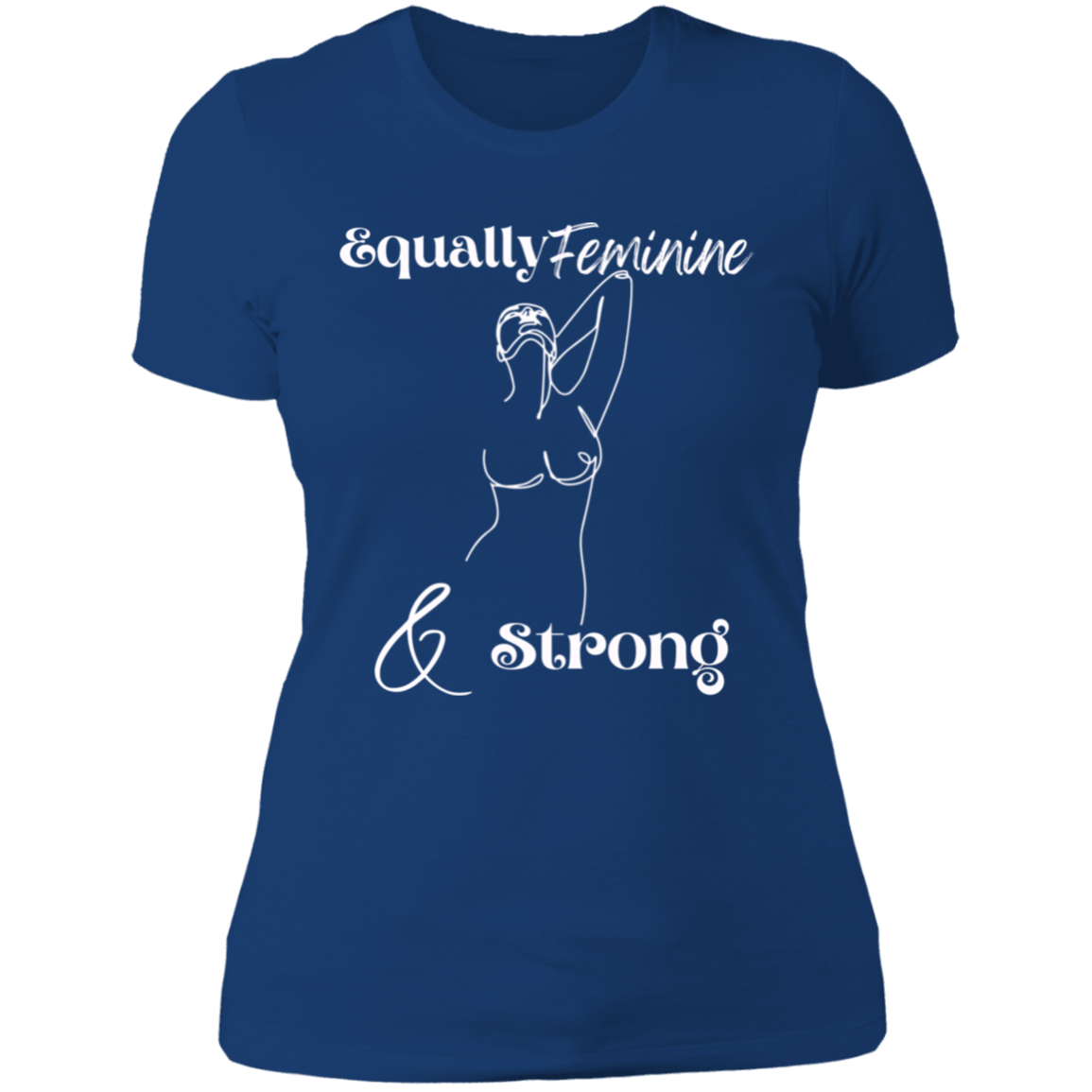 Feminine Strong White Ladies' Boyfriend T-Shirt