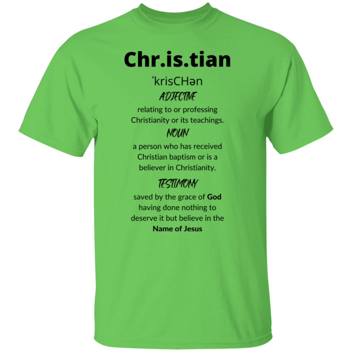 Christian Definition 5.3 oz. T-Shirt