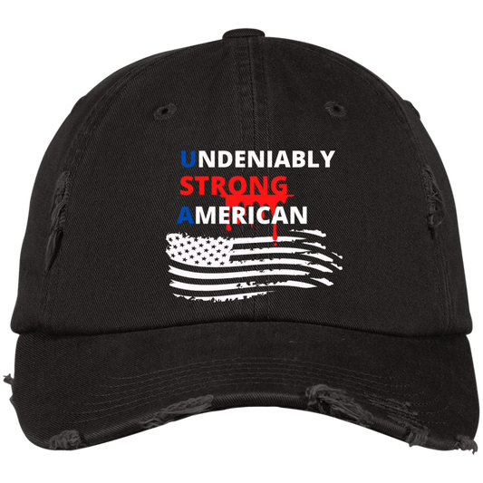 Undeniably Strong American Distressed Cap