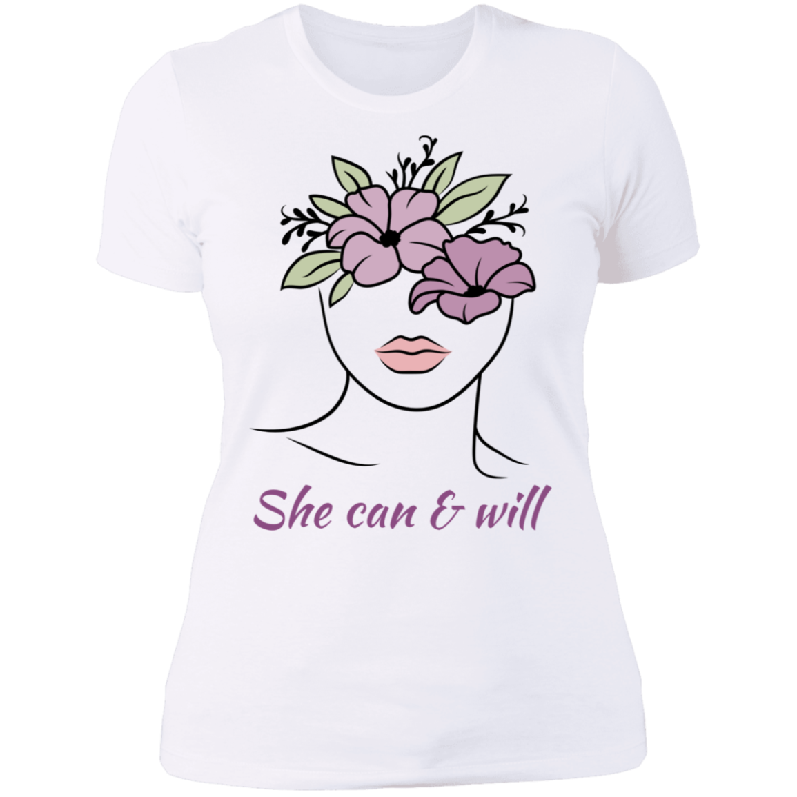 She Can & Will Ladies' Boyfriend T-Shirt