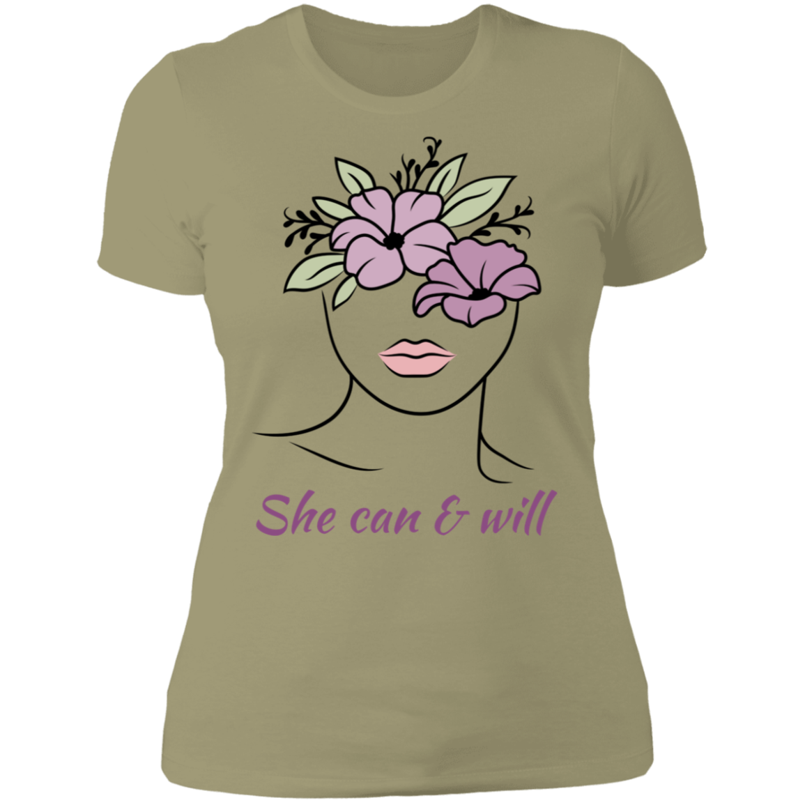 She Can & Will Ladies' Boyfriend T-Shirt