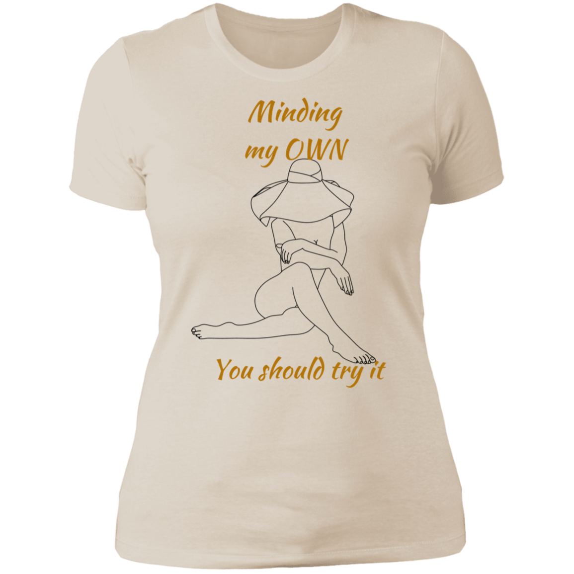 Minding My Own Ladies' Boyfriend T-Shirt