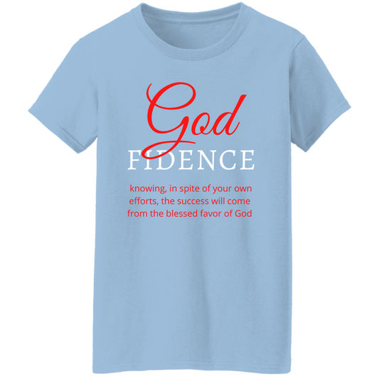 God-fidence2 Ladies' 5.3 oz. T-Shirt