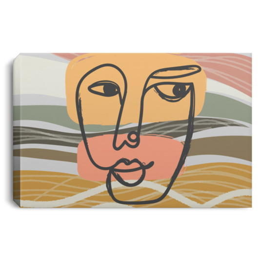 Abstract Colorful Face Canvas