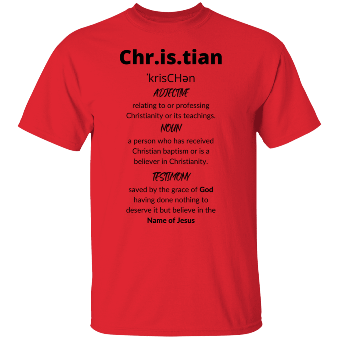 Christian Definition 5.3 oz. T-Shirt