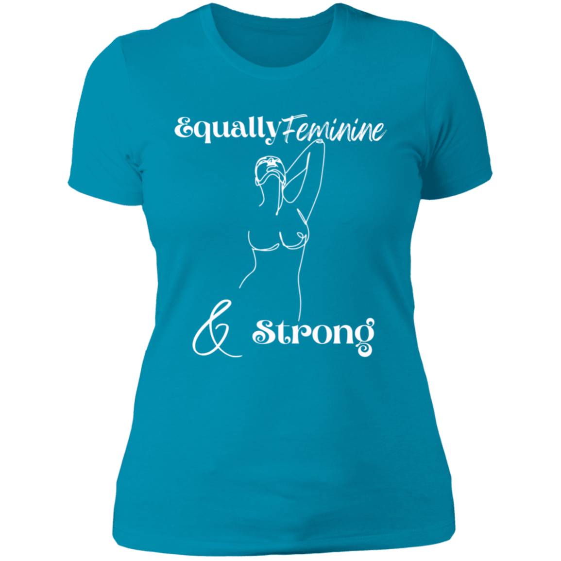 Feminine Strong White Ladies' Boyfriend T-Shirt