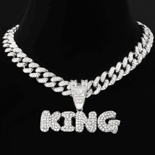 Iced Out KING QUEEN Cuban Link Chain