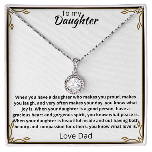 When You Have a Daughter  - From Dad Two Hearts Necklace
