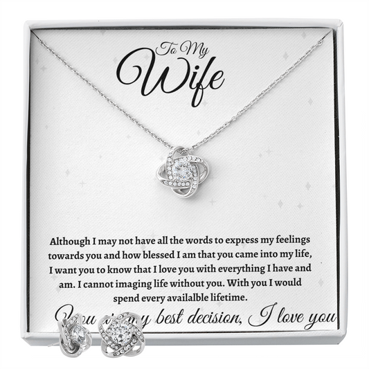 Lifetime Wife Love Knot Necklace