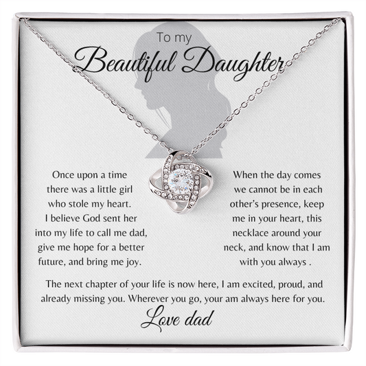 Love Knot Necklace Love Dad to Daughter 1