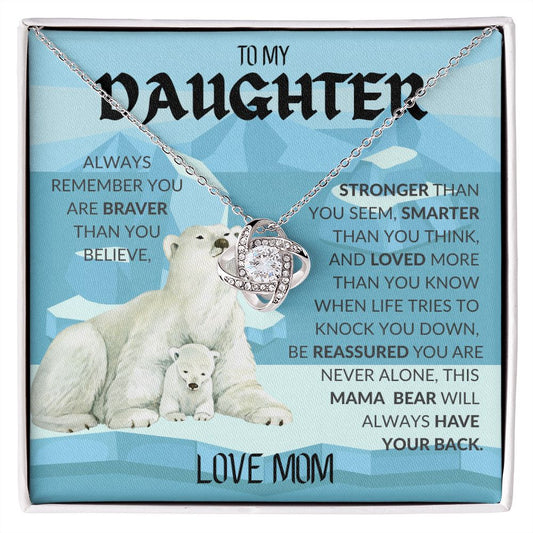 Daughter Mama Polar Bear Love Knot