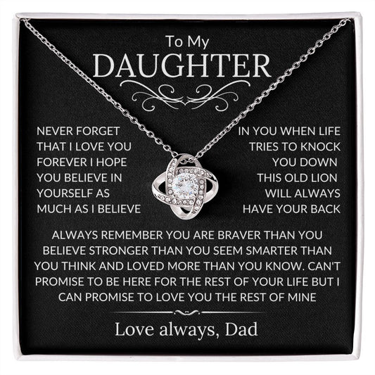 Daughter Dad Rest of Mine Black Love Knot