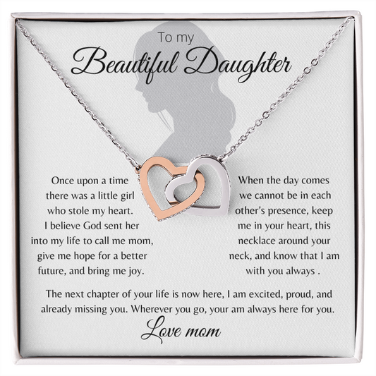 Interlocking Hearts Love Mom to Daughter 1