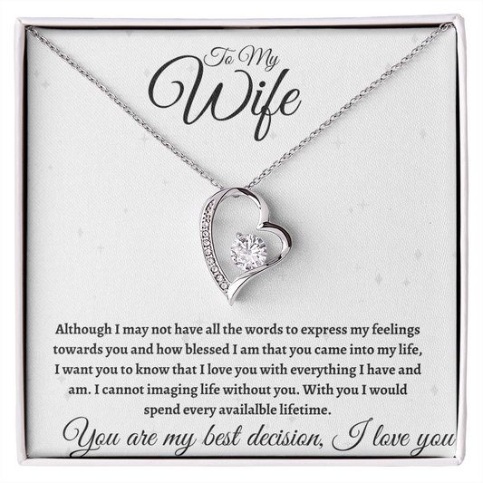 Lifetime Wife Forever Love Necklace